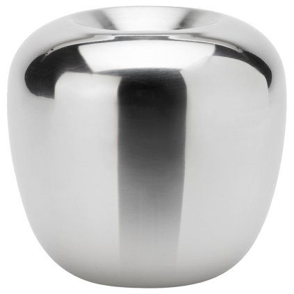 Svečnik za čajne svečke ORA, 8 cm, srebrna, iz nerjavečega jekla, Stelton