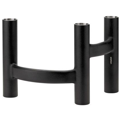 Svečnik za namizne sveče ORA, 20 cm, črna, iz nerjavečega jekla, Stelton