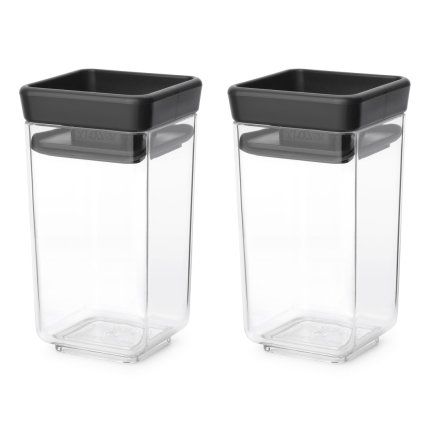 Posoda za shranjevanje hrane TASTY PLUS, 150 ml, set 2 kosov, temno siva, Brabantia