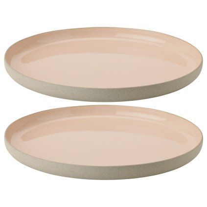 Jedilni krožnik EMMA, 24 cm, set 2 kosov, rožna, kamenina, Stelton