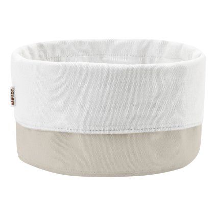 Košarica za kruh, 23 cm, peščena / bela, bombaž, Stelton