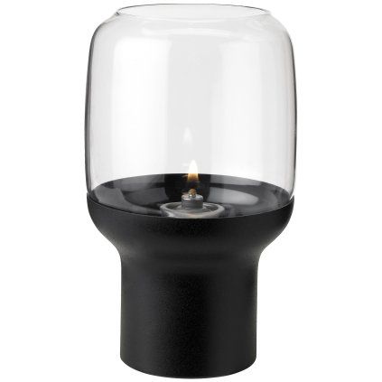 Oljna svetilka HOOP, 17 cm, črna, nerjaveče jeklo, Stelton