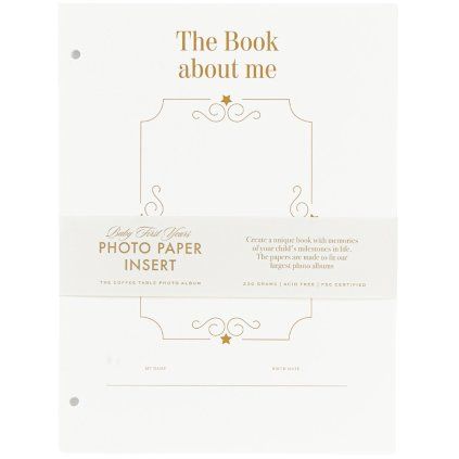 Dodatni papir za foto album BABY, 21 x 28 cm, 10 kosov, bela, Printworks