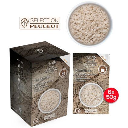 Mokra morska sol GUÉRANDE, 6 x 50 g, Francija, Peugeot