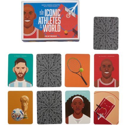 Igra spomina ICONIC ATHLETES, 50 kartic, Printworks
