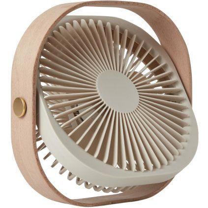 Namizni ventilator FANTASTIC, 20 cm, bež, les, Printworks