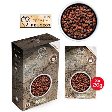 Rdeča paprika KAMPOT PREMIUM, 3 x 20 g, Peugeot