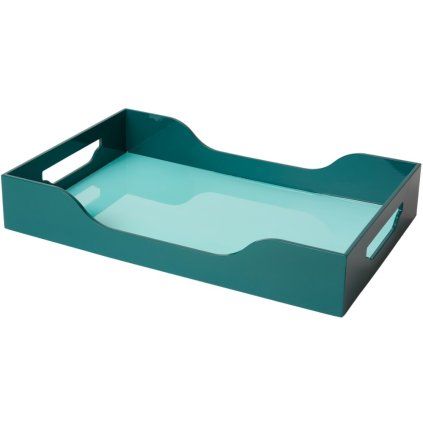 Dekorativni pladenj SWELL, 42 cm, turkizna, les, Printworks