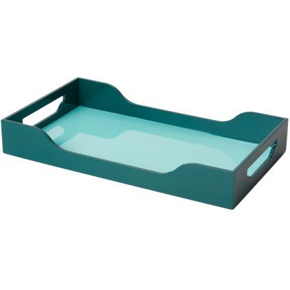 Dekorativni pladenj SWELL, 34 cm, turkizna, les, Printworks