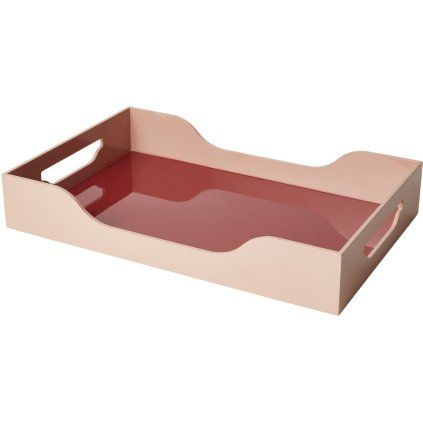 Dekorativni pladenj SWELL, 42 cm, kostanjeva, les, Printworks