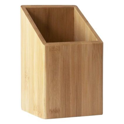 Nosilec za kuhinjske pripomočke NBA203, 18 cm, rjava, bambus, Pebbly