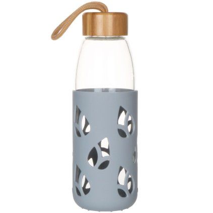Steklenica za vodo PKV-002, 550 ml, siva, steklo, Pebbly
