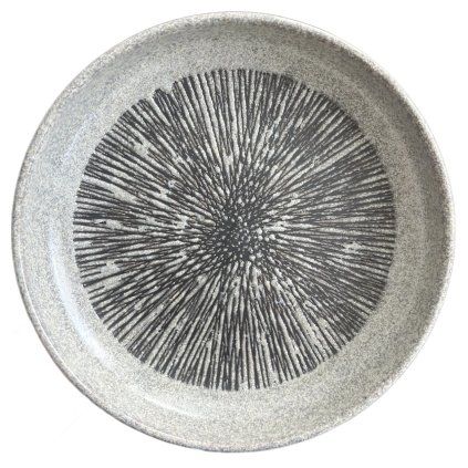 Jedilni krožnik KIZAMI, 22 cm, siva, keramika, MIJ