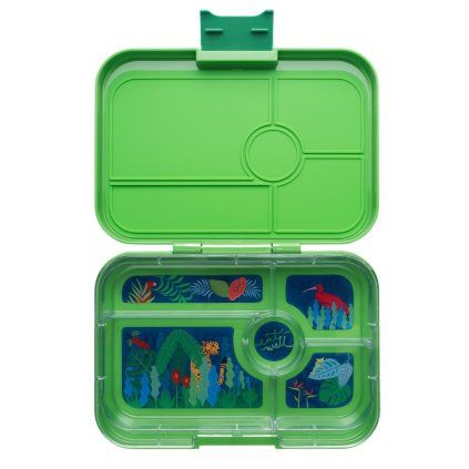 Škatla TAPAS XL 5, 1 l, svetlo zelena / džungle, plast, Yumbox