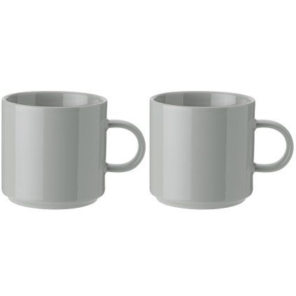 Šalčka za kavo, 200 ml, set 2 kosov, svetlo siva, lončevina, Stelton