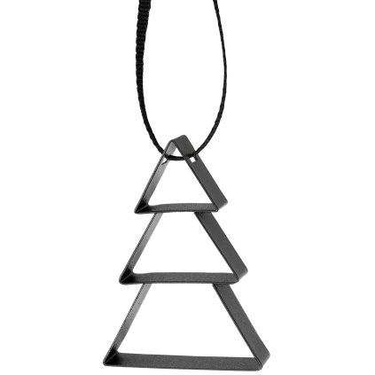 Božična dekoracija FIGURA, 5,5 cm, božično drevo, mehka črna, nerjaveče jeklo, Stelton
