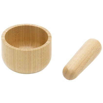 Možnar in tolkač NBA094, 12 cm, rjava, bambus, Pebbly