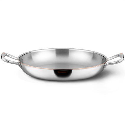 Servirna ponev CON CUORE, 30 cm, srebrna, baker, Ruffoni