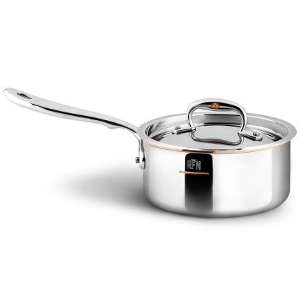 Ponev za omako CON CUORE, 16 cm, srebrna, baker, Ruffoni