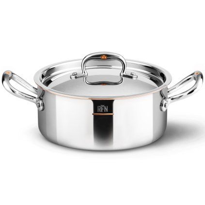 Casserole kozica CON CUORE, 20 cm, srebrna, baker, Ruffoni