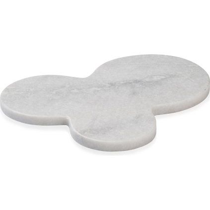 Dekorativni pladenj SKAGEN, 26 cm, siva, marmor, Humdakin