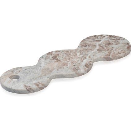 Dekorativni pladenj SKAGEN, 40 cm, rjava, marmor, Humdakin