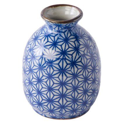 Sake steklenička STARBURST, modra, keramika, MIJ