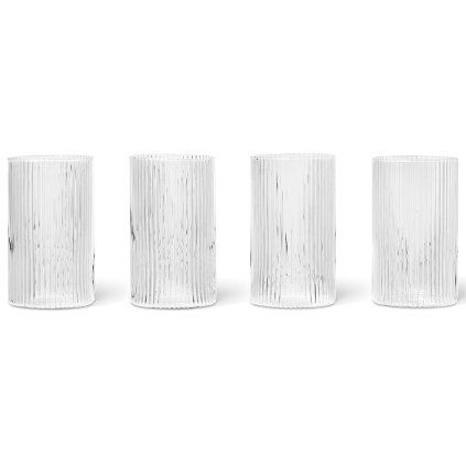 Kozarec za aperitiv RIPPLE 140 ml, set 4 kosov, svetla, čvrsta LIVING