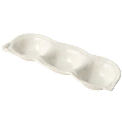 Skleda za omako TRIPLE POD, bela, keramika, MIJ