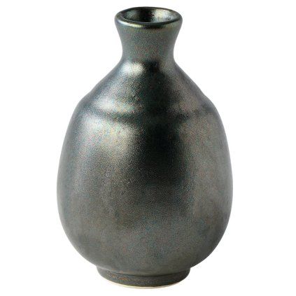 Sake steklenička DARK LUSTRE, črna, keramika, MIJ