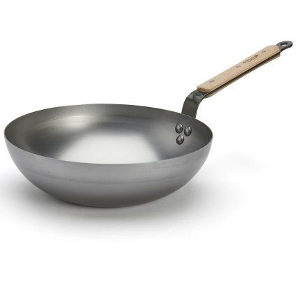 Vok MINERAL B BOIS 28 cm, srebrna, jeklo, de Buyer