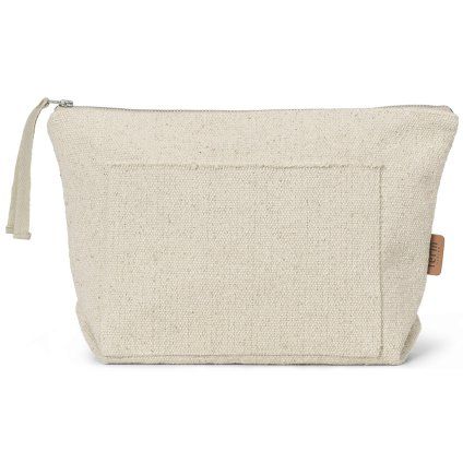 Kozmetična torba 30 x 23 cm, bela, bombaž, čvrsta LIVING
