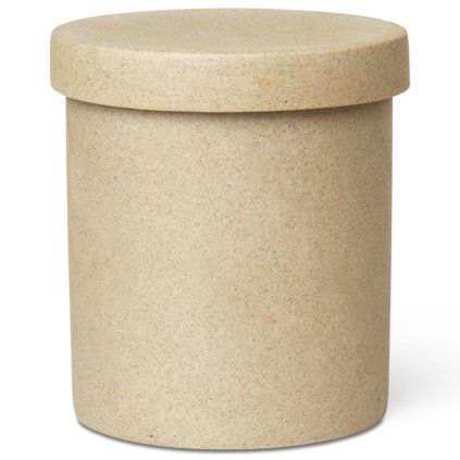 Lonček za zobne ščetke BON 10,5 cm, pesek, porcelan, čvrst LIVING