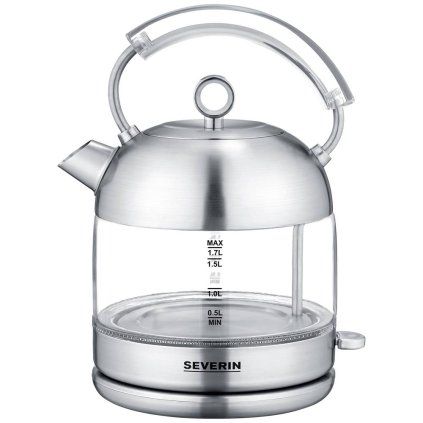 Retro električni kotliček WK 3459 Severin 1,7 l srebrna