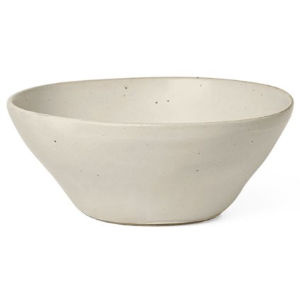 Skodelica za kosmiče FLOW 14,5 cm, bela, kamnita posoda, ferm LIVING