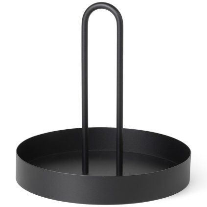 Servirni pladenj GRIB 28 cm, črna, železo, čvrsta LIVING