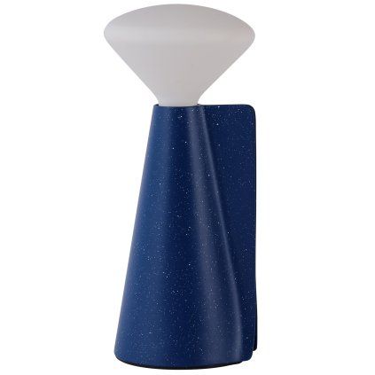 Prenosna namizna svetilka MANTLE 19 cm, modra, nerjaveče jeklo, Tala