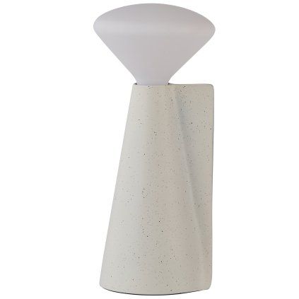 Prenosna namizna svetilka MANTLE 19 cm, bela, nerjaveče jeklo, Tala