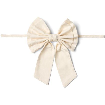 215564 vanocni dekorace bow tie bila bavlna humdakin