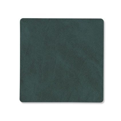 215873 podtacek square nupo 10 x 10 cm tmave zelena kuze lind dna