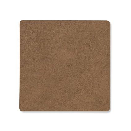 215876 podtacek square nupo 10 x 10 cm hneda kuze lind dna