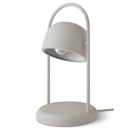 217073 stolni svitidlo quay 40 cm seda ocel eva solo