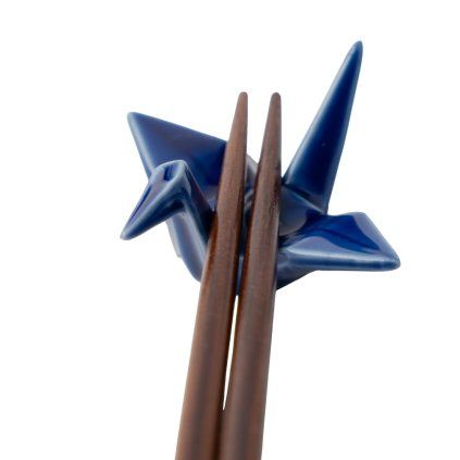 217118 oblazek na odlozeni hulek origami crane modra keramika mij
