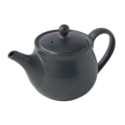 217139 cajova konvice s infuzerem 420 ml cerna keramika mij