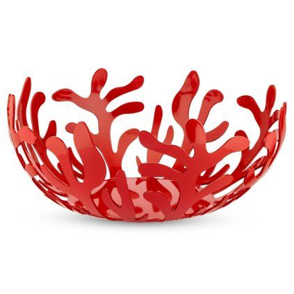 218903 misa na ovoce mediterraneo 25 cm cervena nerezova ocel epoxidova pryskyrice alessi