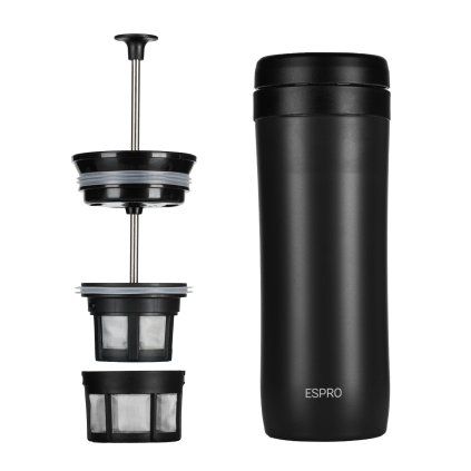 219077 french press kavovar travel press p1 350 ml cerna nerezova ocel espro