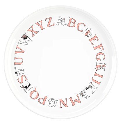220262 plastovy talir moomin abc 20 cm lososova rig tig