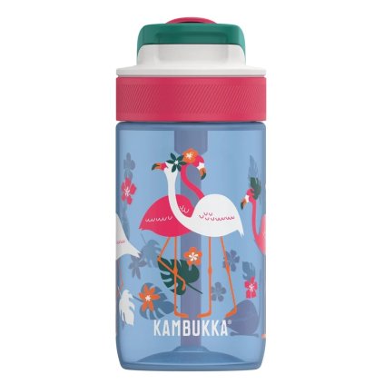 220571 lahev na vodu pro deti lagoon 400 ml blue flamingo tritan kambukka
