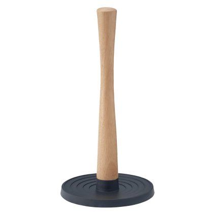 220643 drzak na kuchynske uterky roll it 30 cm cerna plast drevo rig tig