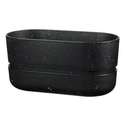 220697 kvetinac s podmiskou pot it 22 cm cerna plast rig tig